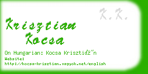 krisztian kocsa business card